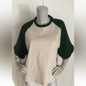Sampson & Taylor Crop Box Raglan Emerald T-Shirt Size S